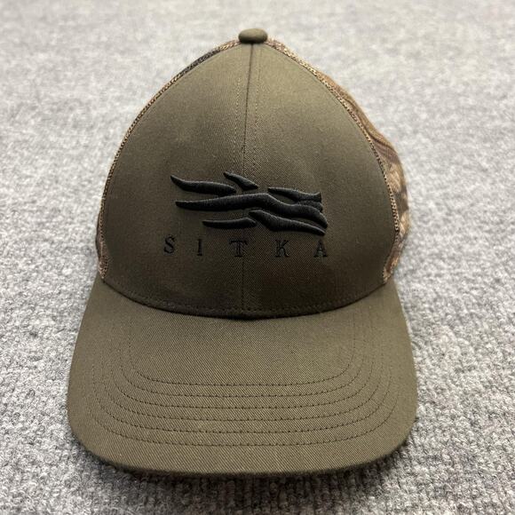 Sitka Hat Cap Snap Back Trucker Camouflage Mesh Mid-Pro Olive Brown Mens Hunting - Picture 1 of 6